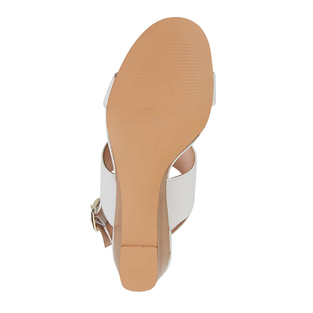 Diana Heel in White Leather