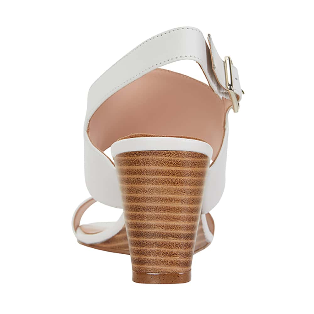 Diana Heel in White Leather