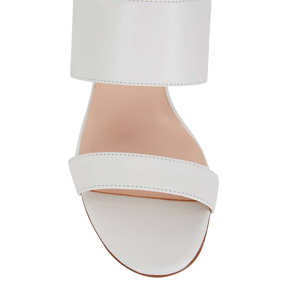 Diana Heel in White Leather