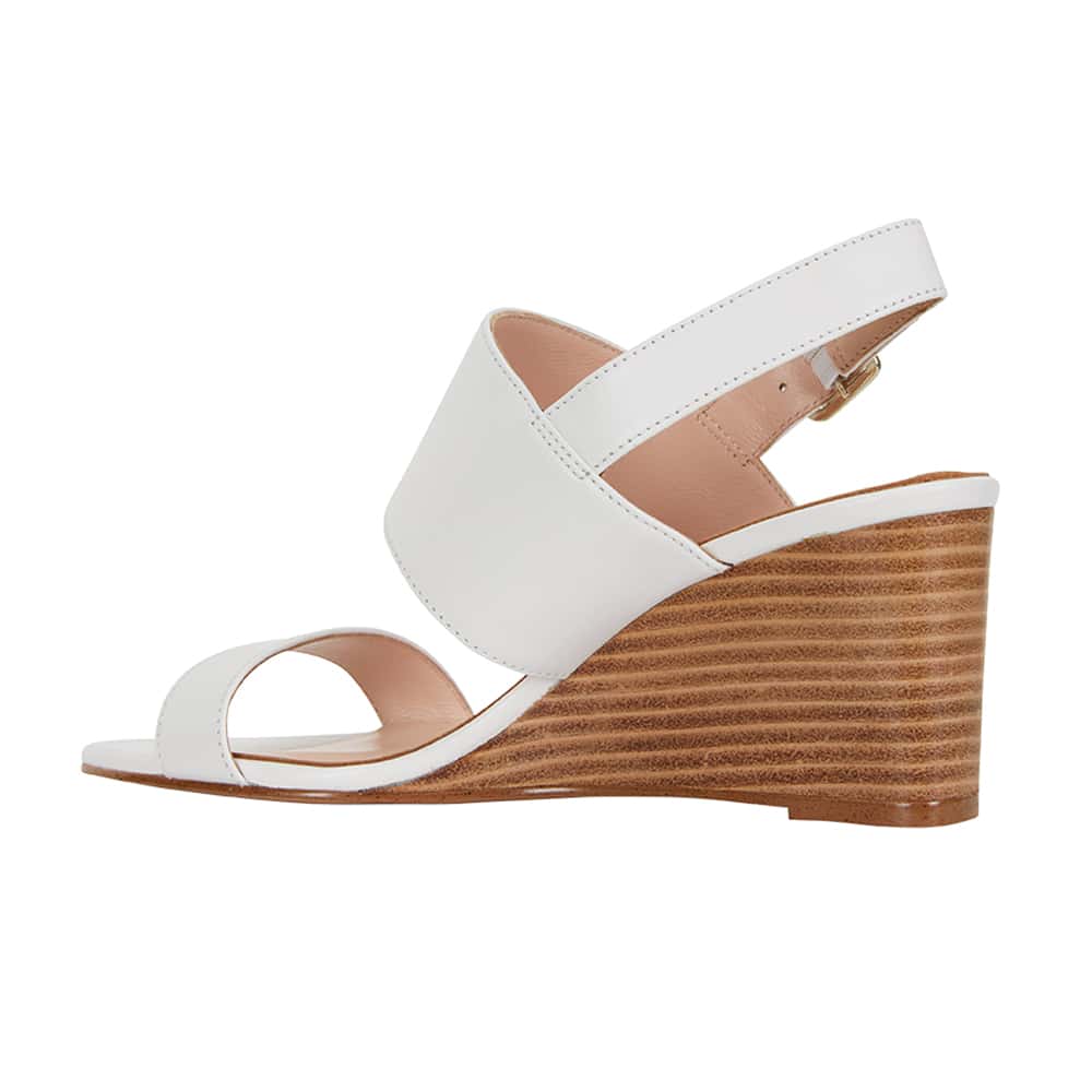 Diana Heel in White Leather