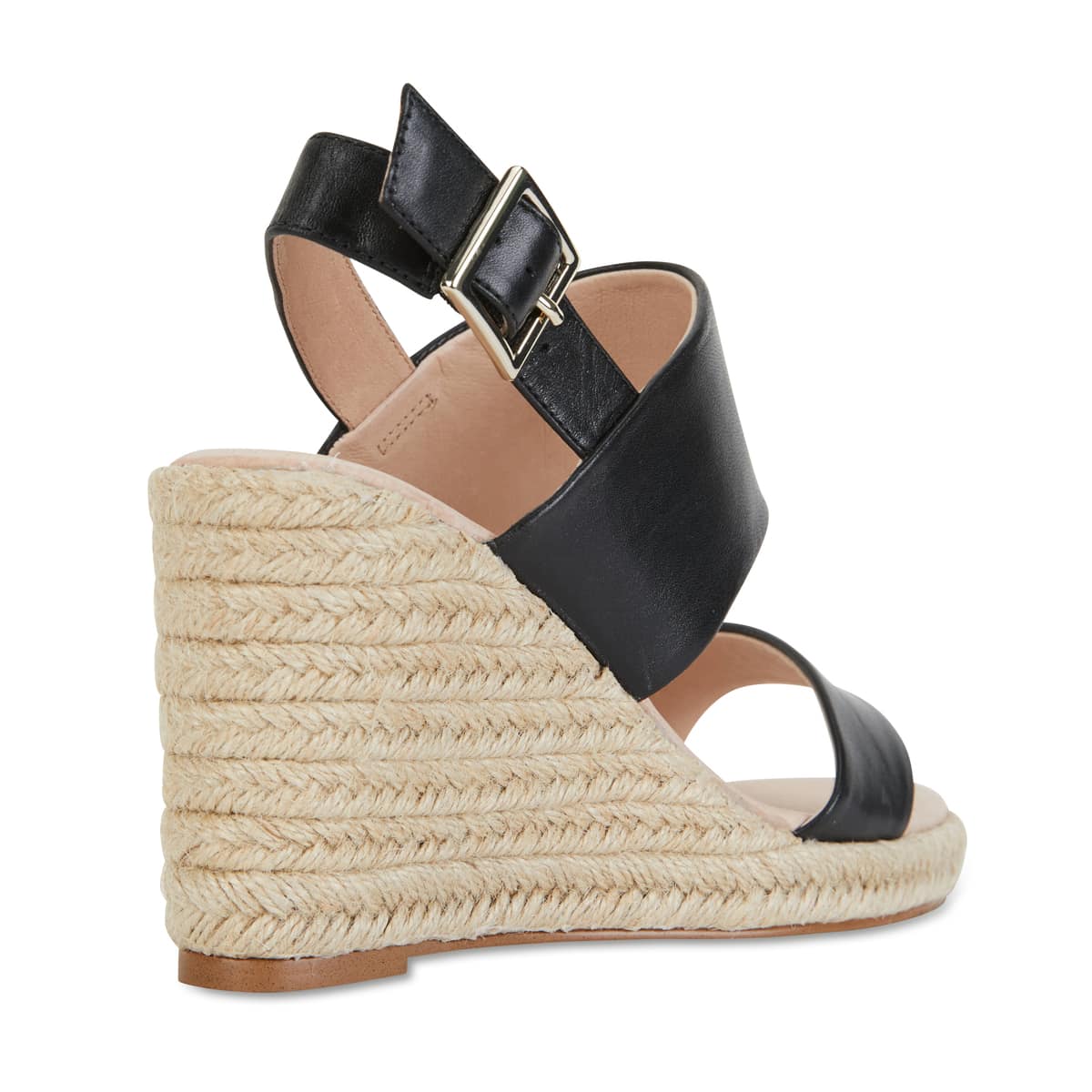 Dice Espadrille in Black Leather