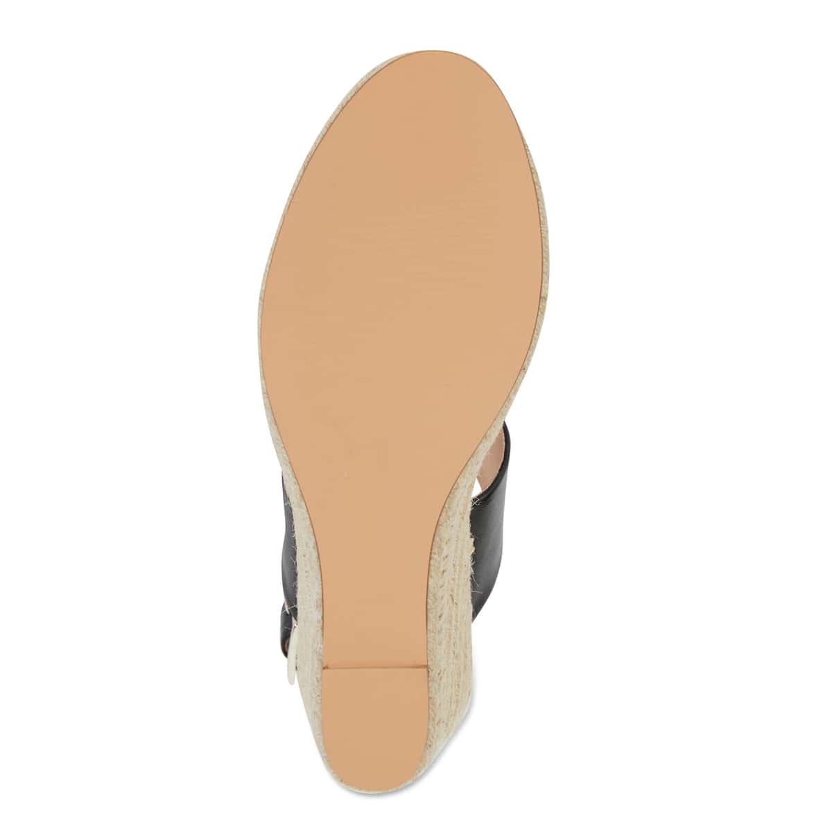 Dice Espadrille in Black Leather