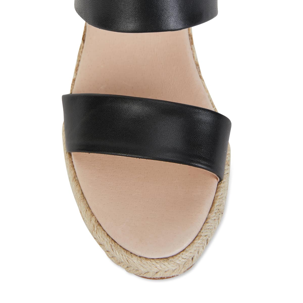 Dice Espadrille in Black Leather
