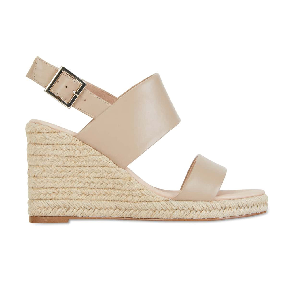 Dice Espadrille in Nude Leather