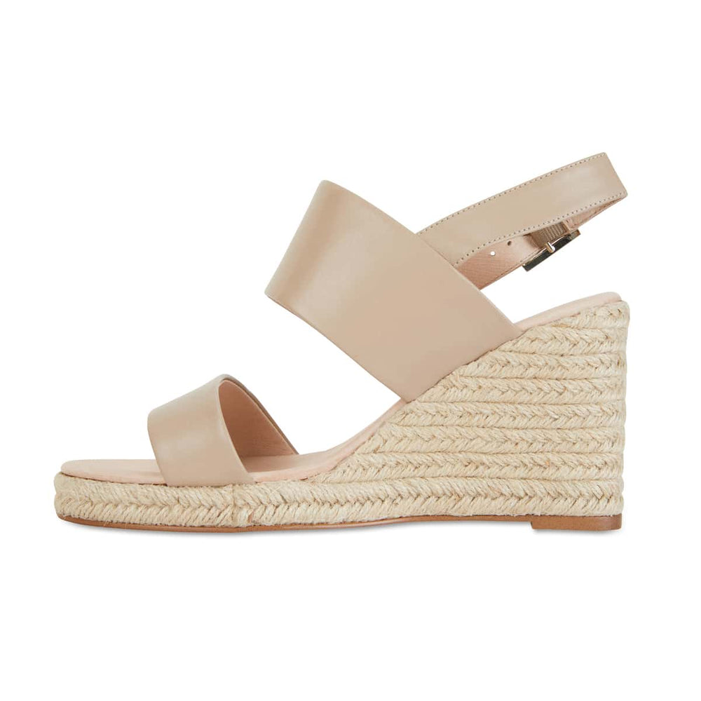 Dice Espadrille in Nude Leather
