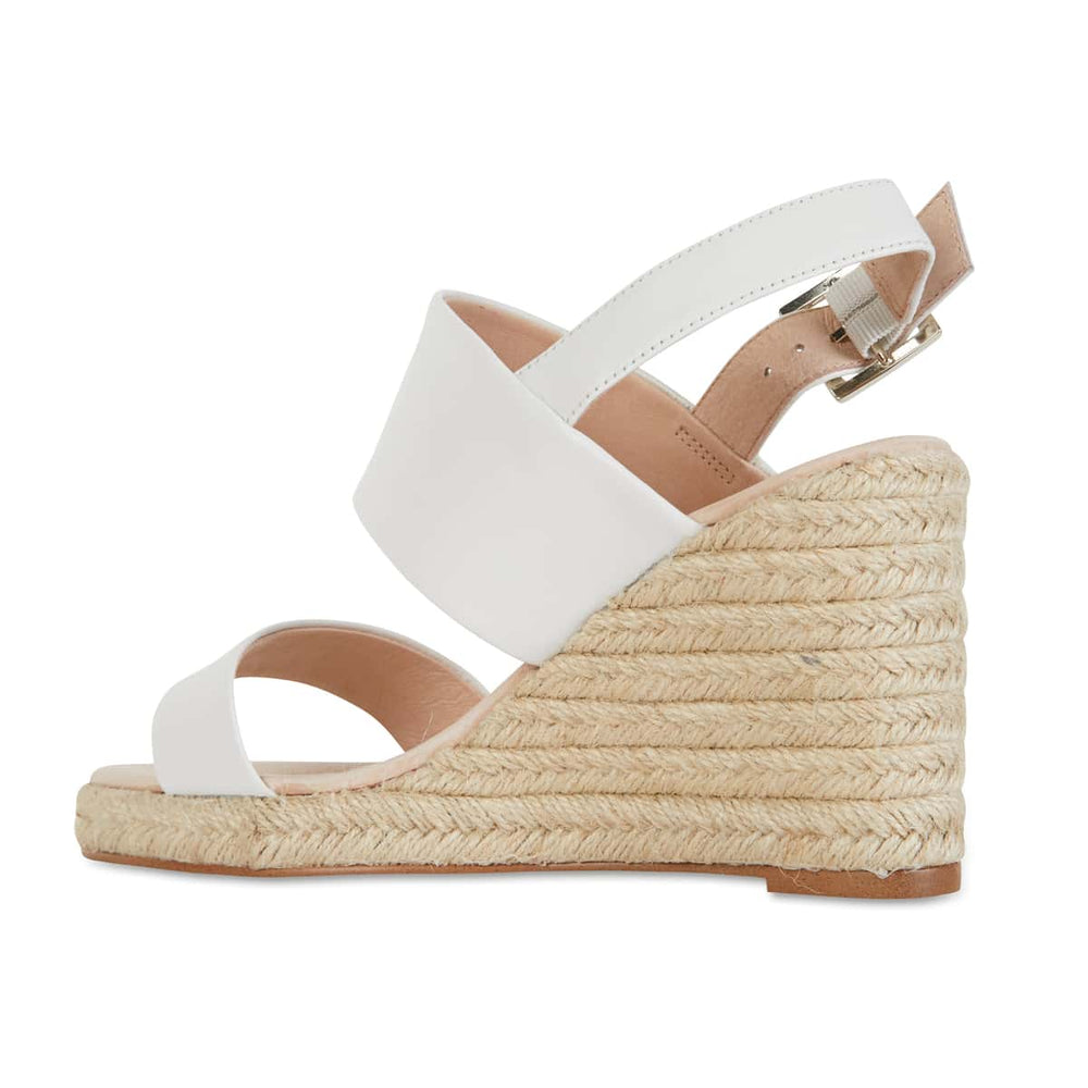Dice Espadrille in White Leather