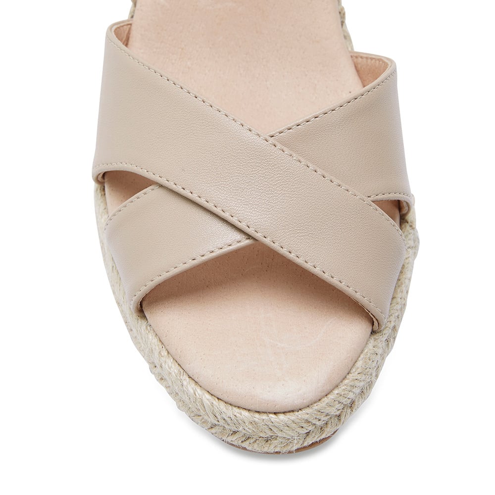 Dynasty Heel in Nude Leather