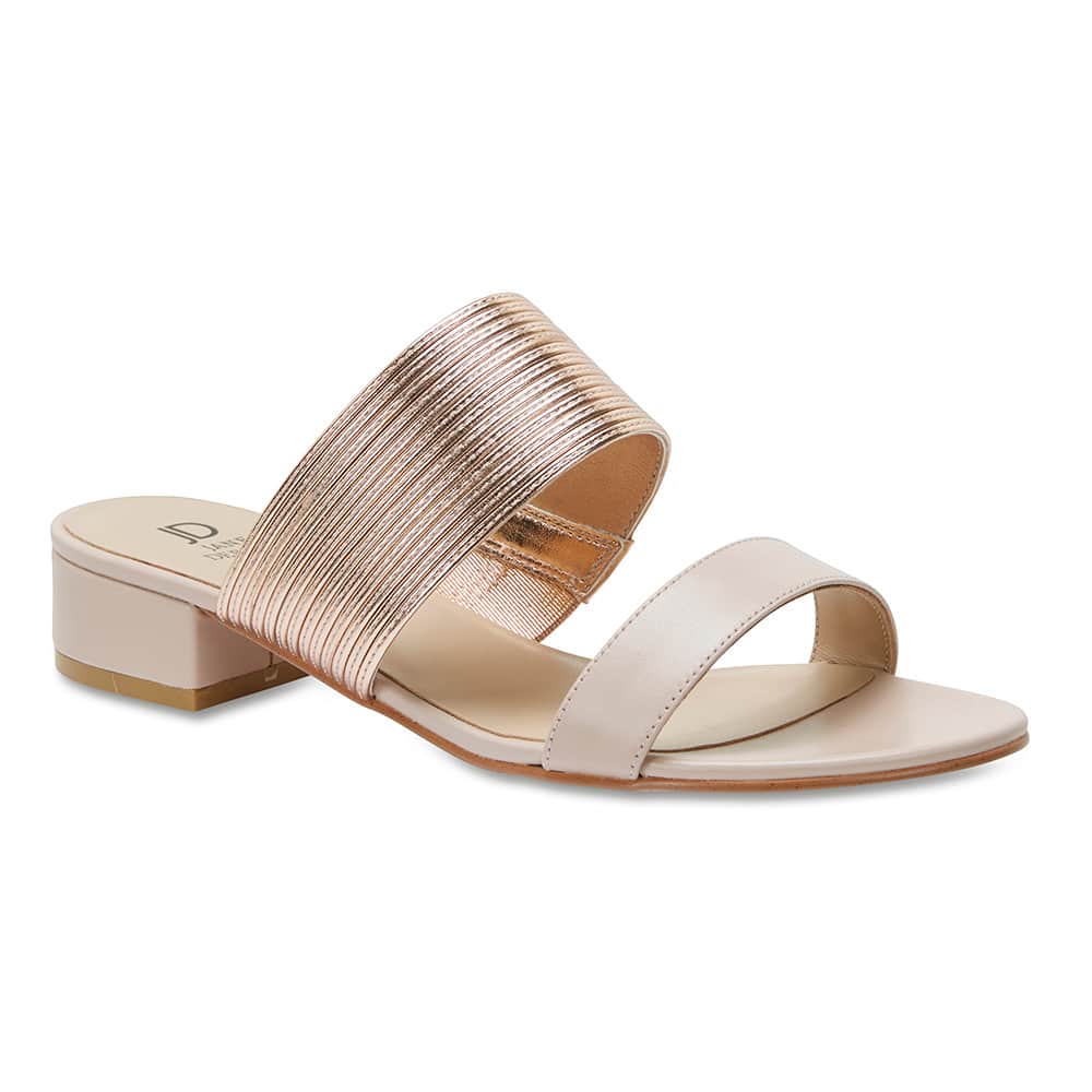Envy Slide in Blush Leather