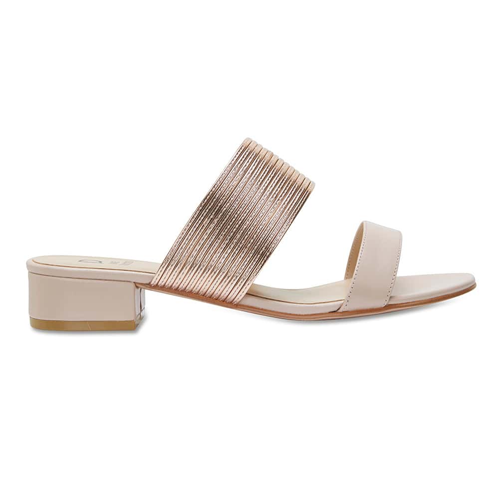 Envy Slide in Blush Leather