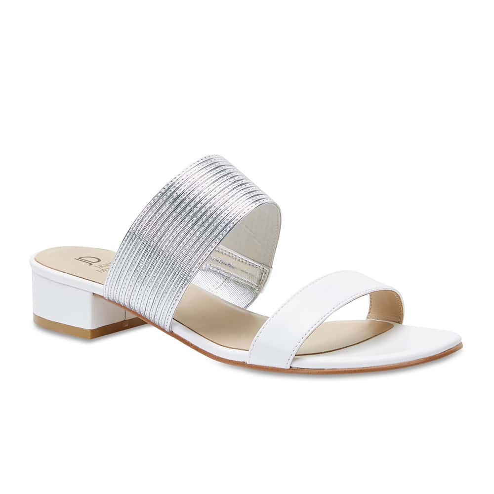 Envy Slide in White Leather