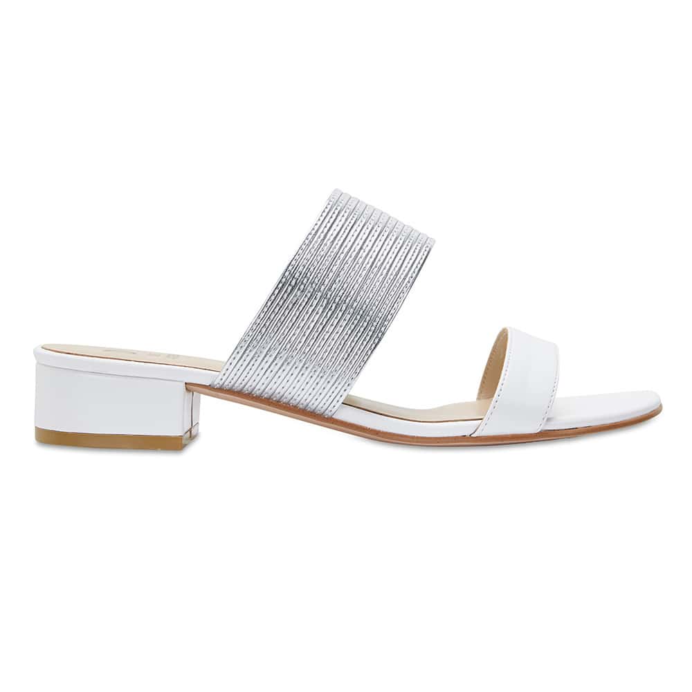 Envy Slide in White Leather
