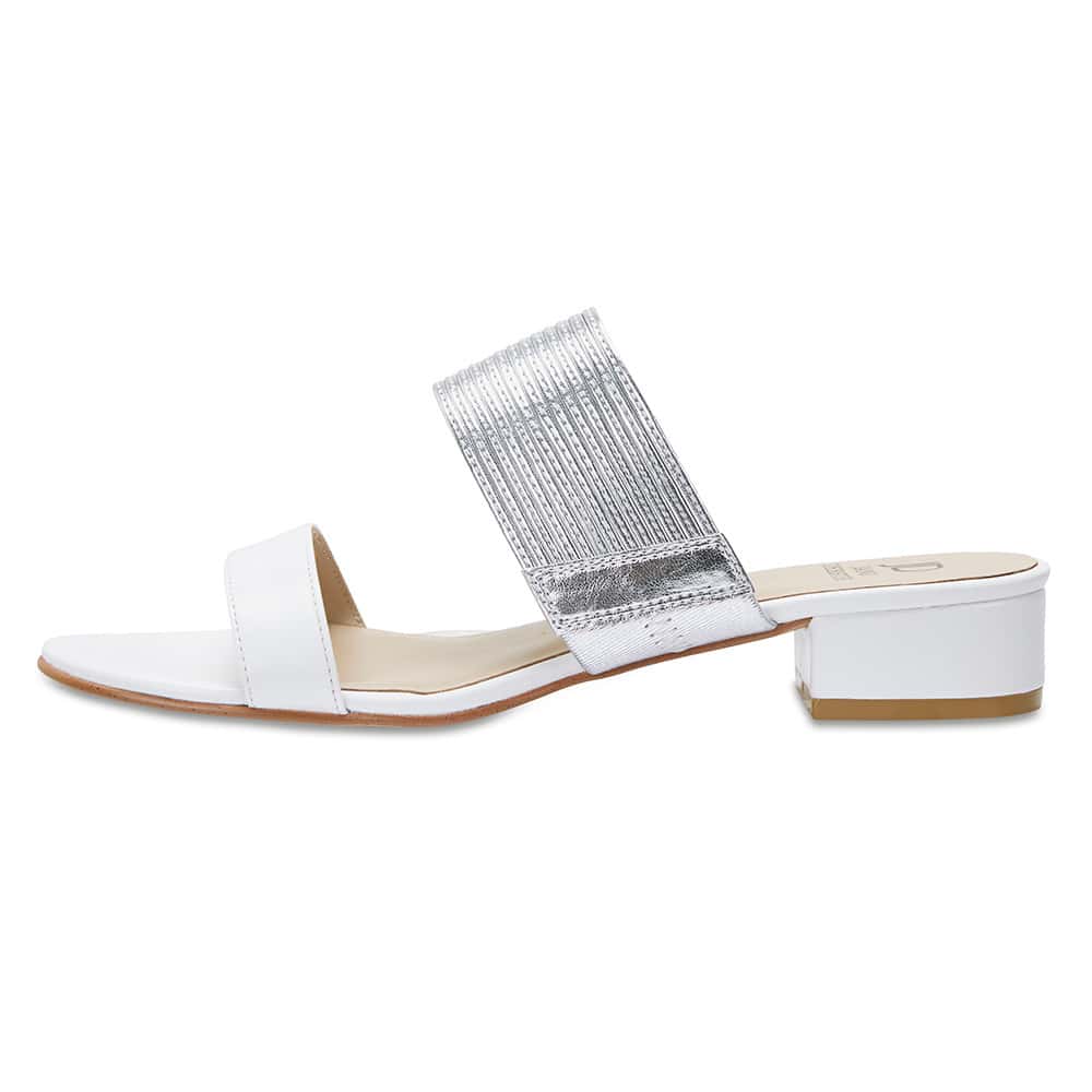 Envy Slide in White Leather
