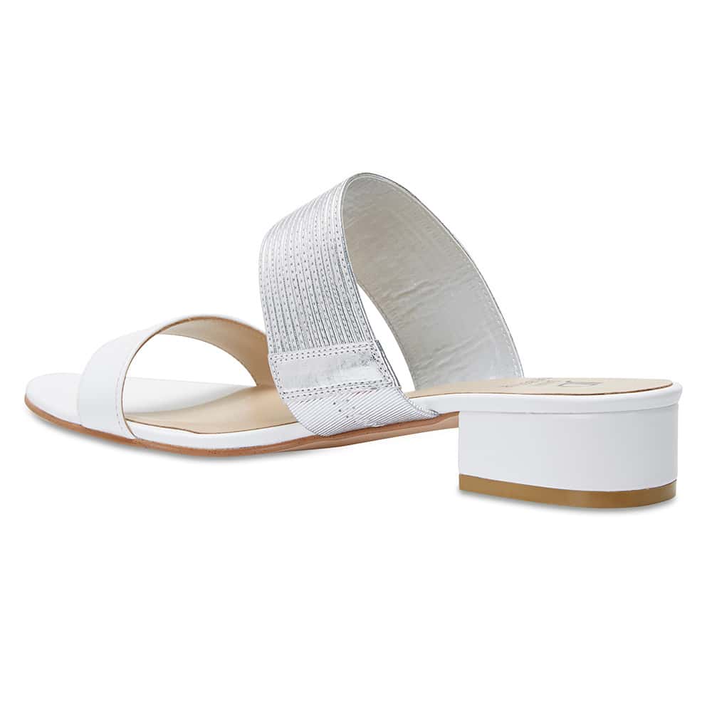 Envy Slide in White Leather