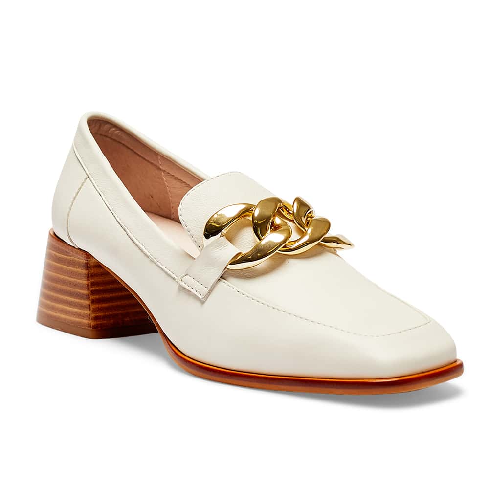 Fancy Loafer in Ivory Leather