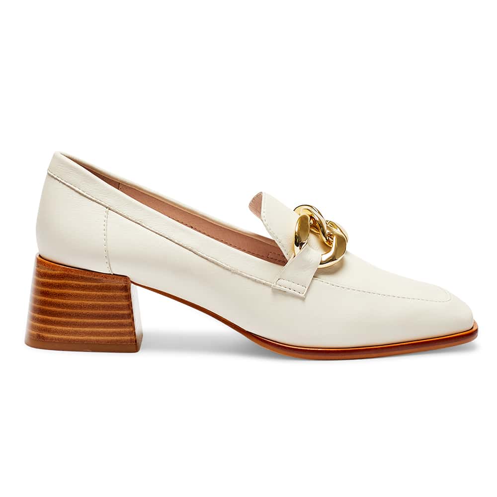 Fancy Loafer in Ivory Leather