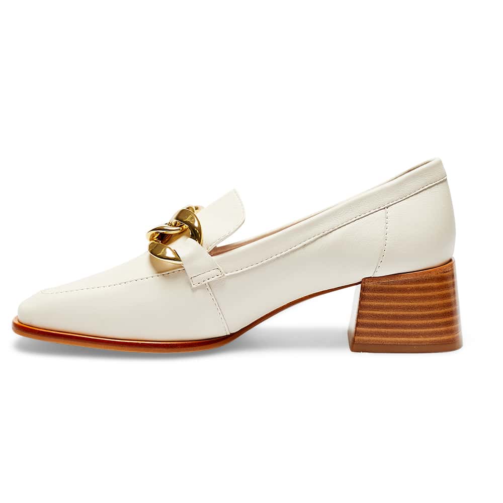 Fancy Loafer in Ivory Leather