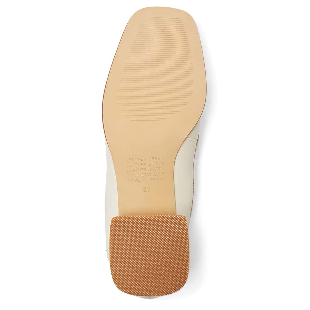 Fancy Loafer in Ivory Leather