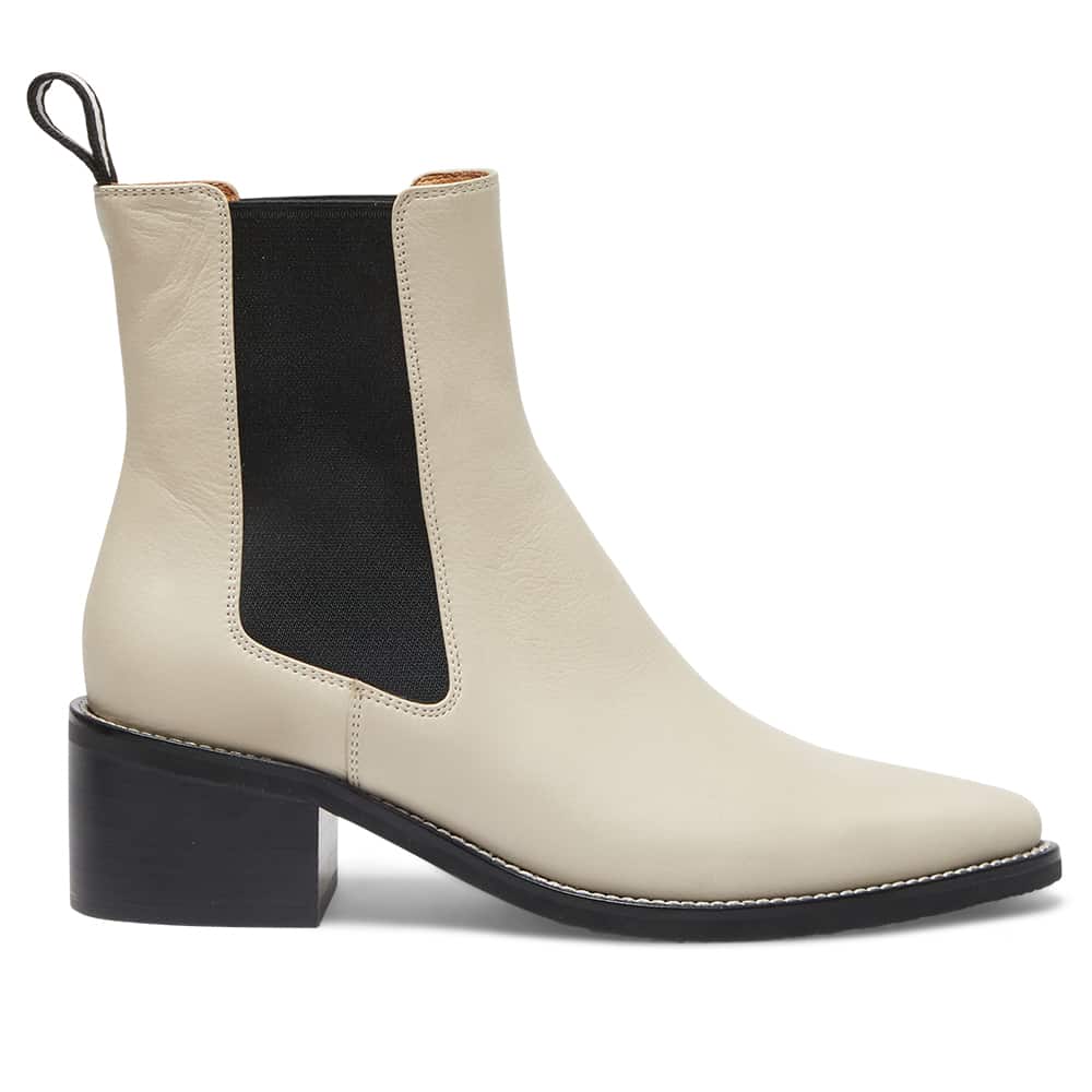 Federal Boot in Off White Glove Leather