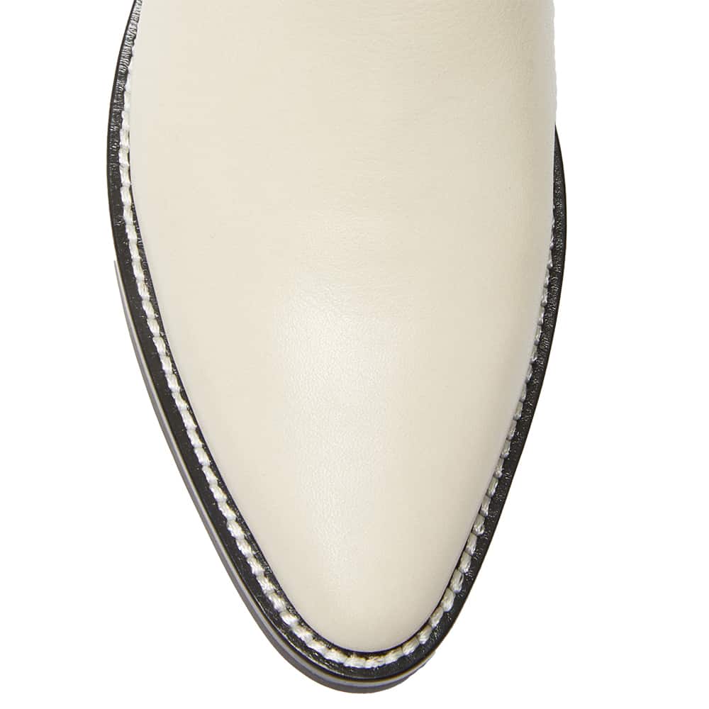 Federal Boot in Off White Glove Leather