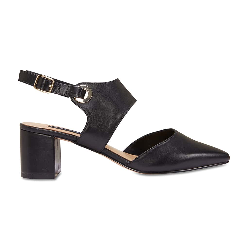 Felicity Heel in Black Leather