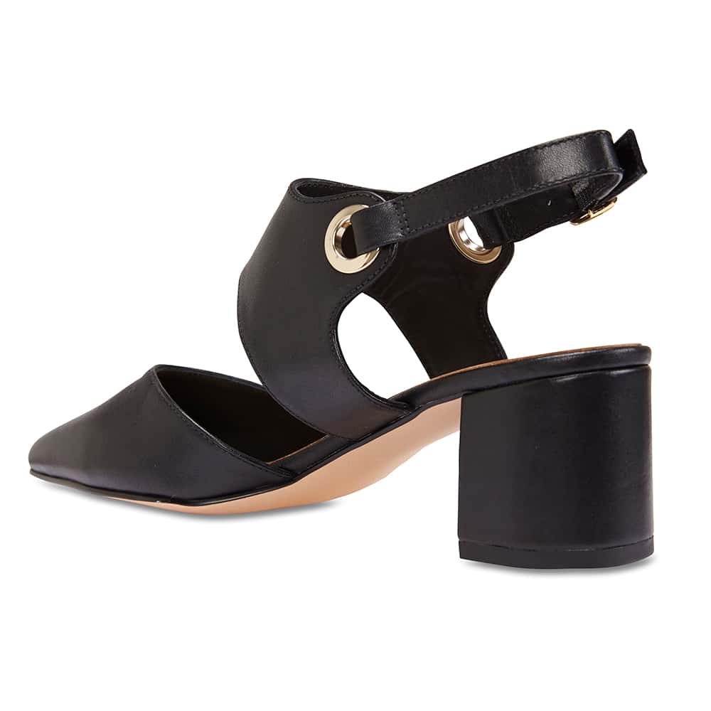 Felicity Heel in Black Leather