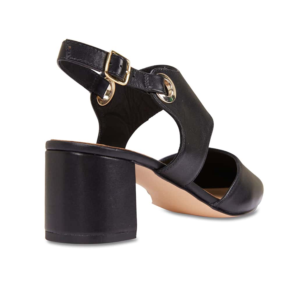 Felicity Heel in Black Leather