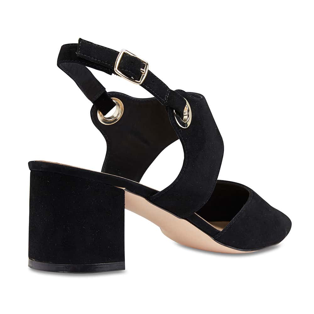 Felicity Heel in Black Suede