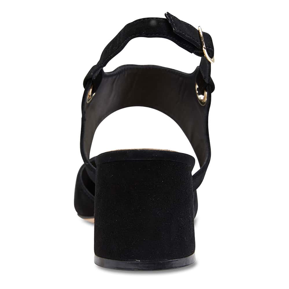 Felicity Heel in Black Suede