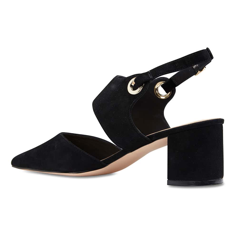 Felicity Heel in Black Suede