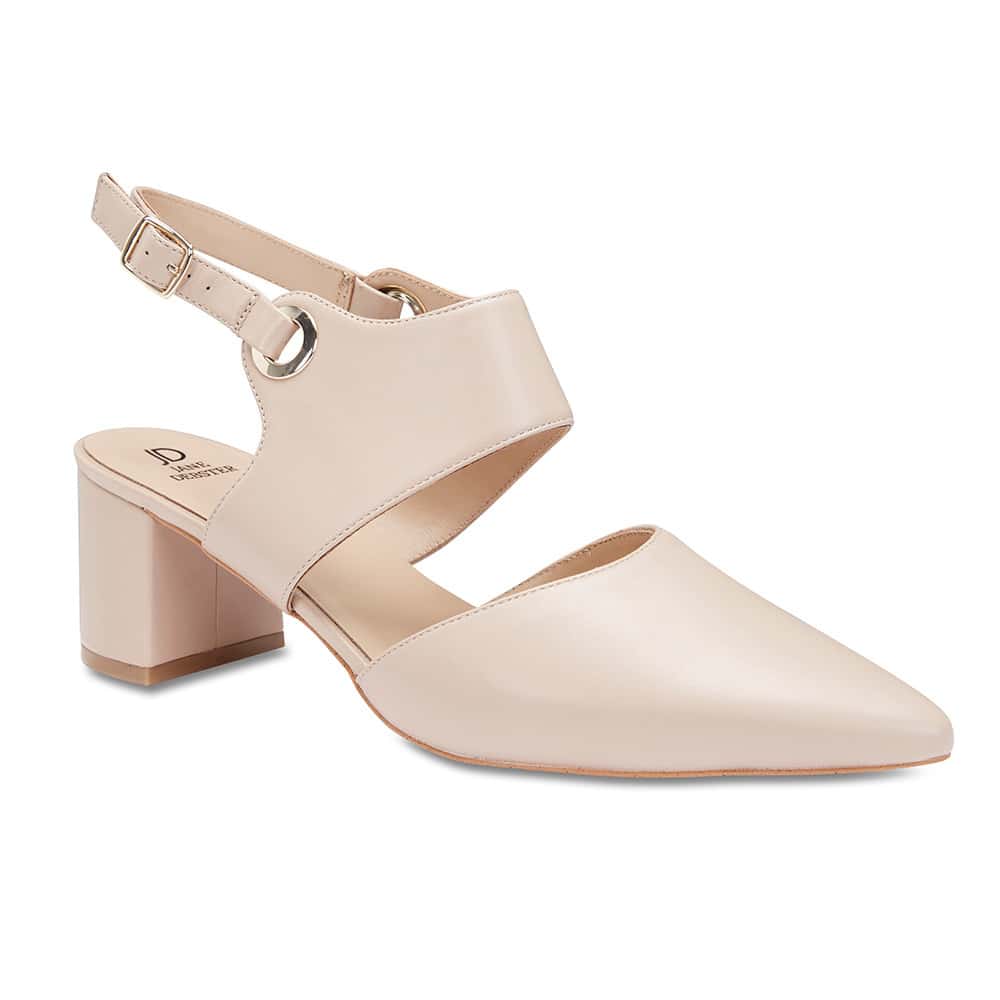 Felicity Heel in Nude Leather