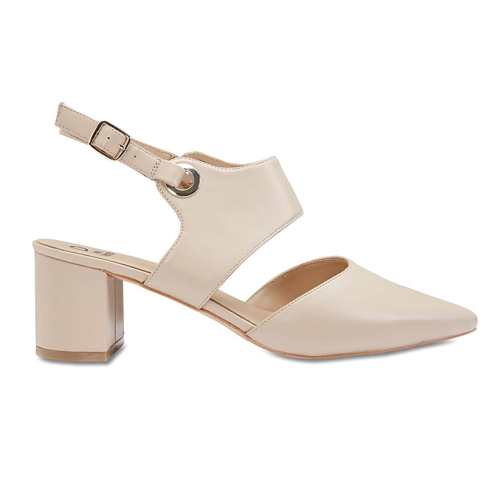 Felicity Heel in Nude Leather