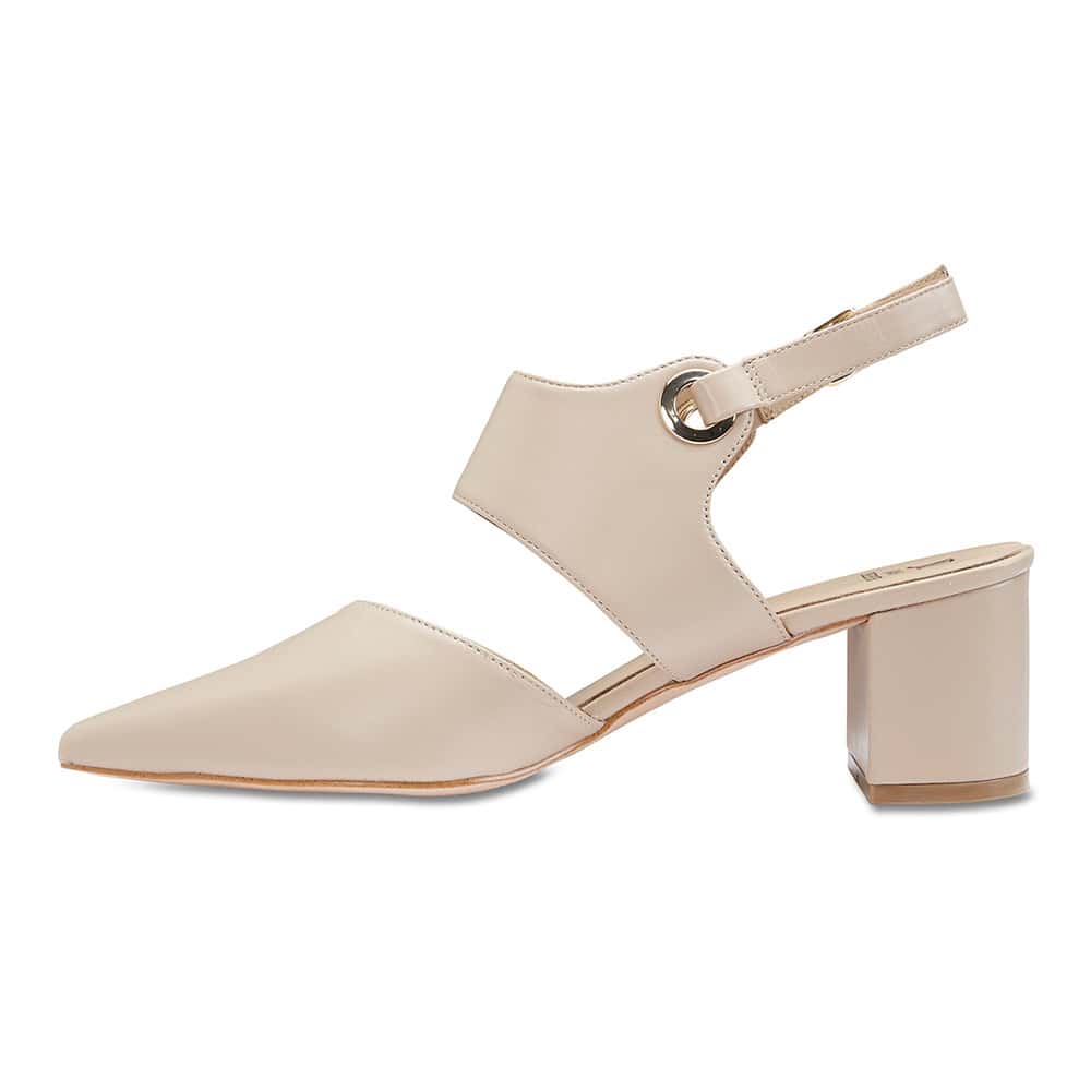 Felicity Heel in Nude Leather