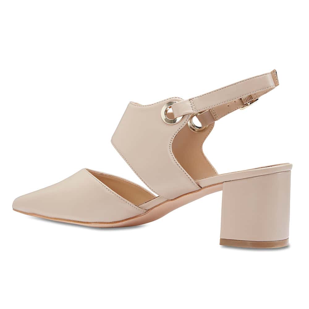 Felicity Heel in Nude Leather