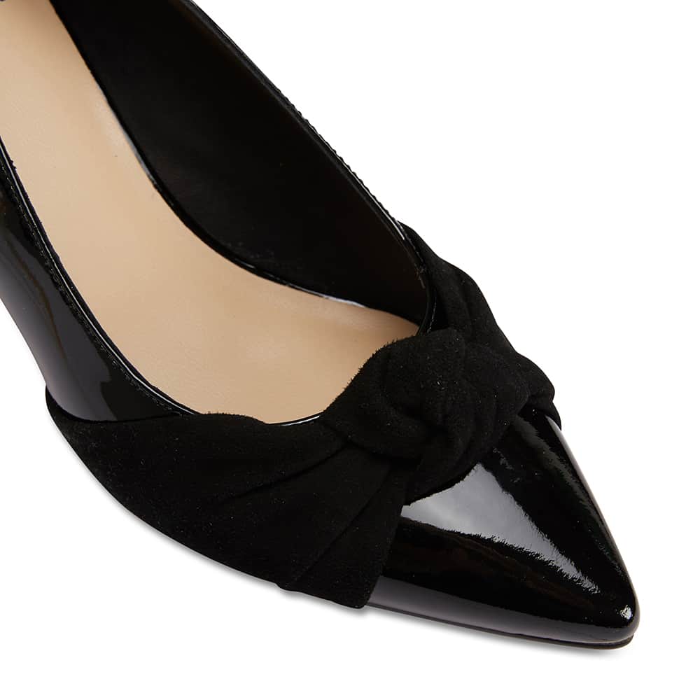 Flare Heel in Black Patent