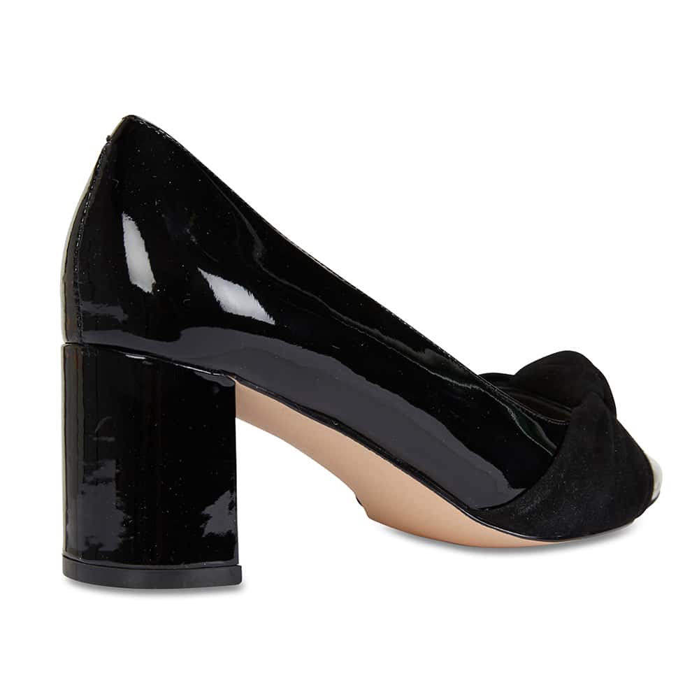 Flare Heel in Black Patent