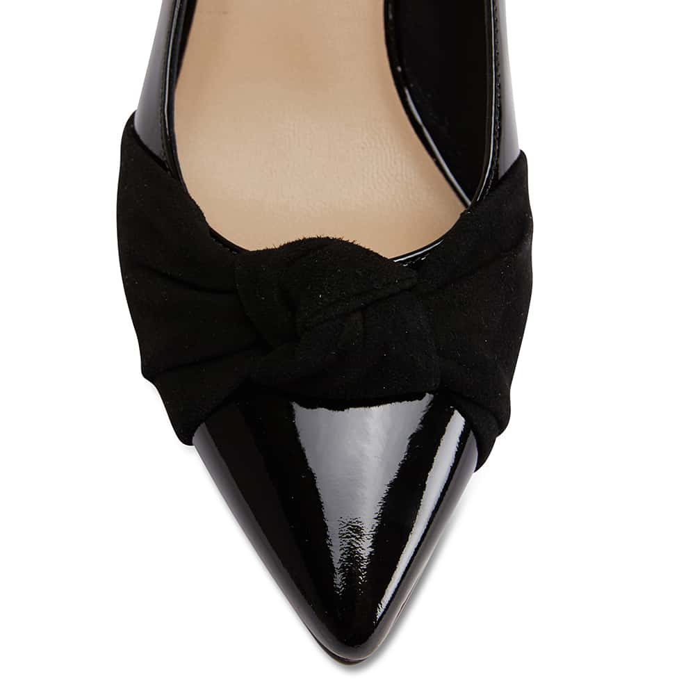 Flare Heel in Black Patent