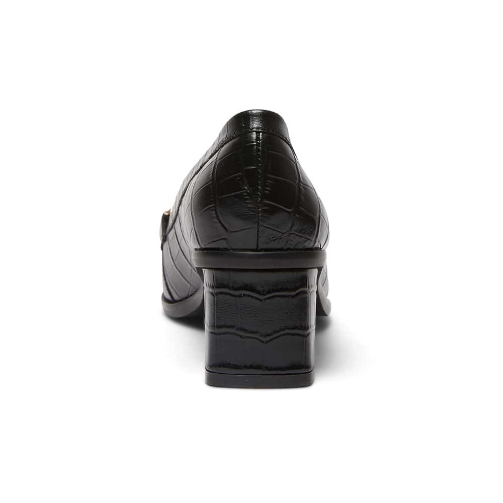 Gable Loafer in Black Croc