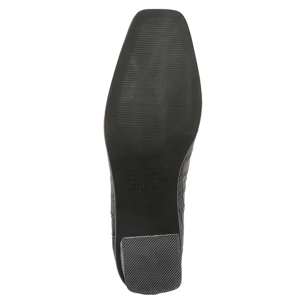 Gable Loafer in Black Croc