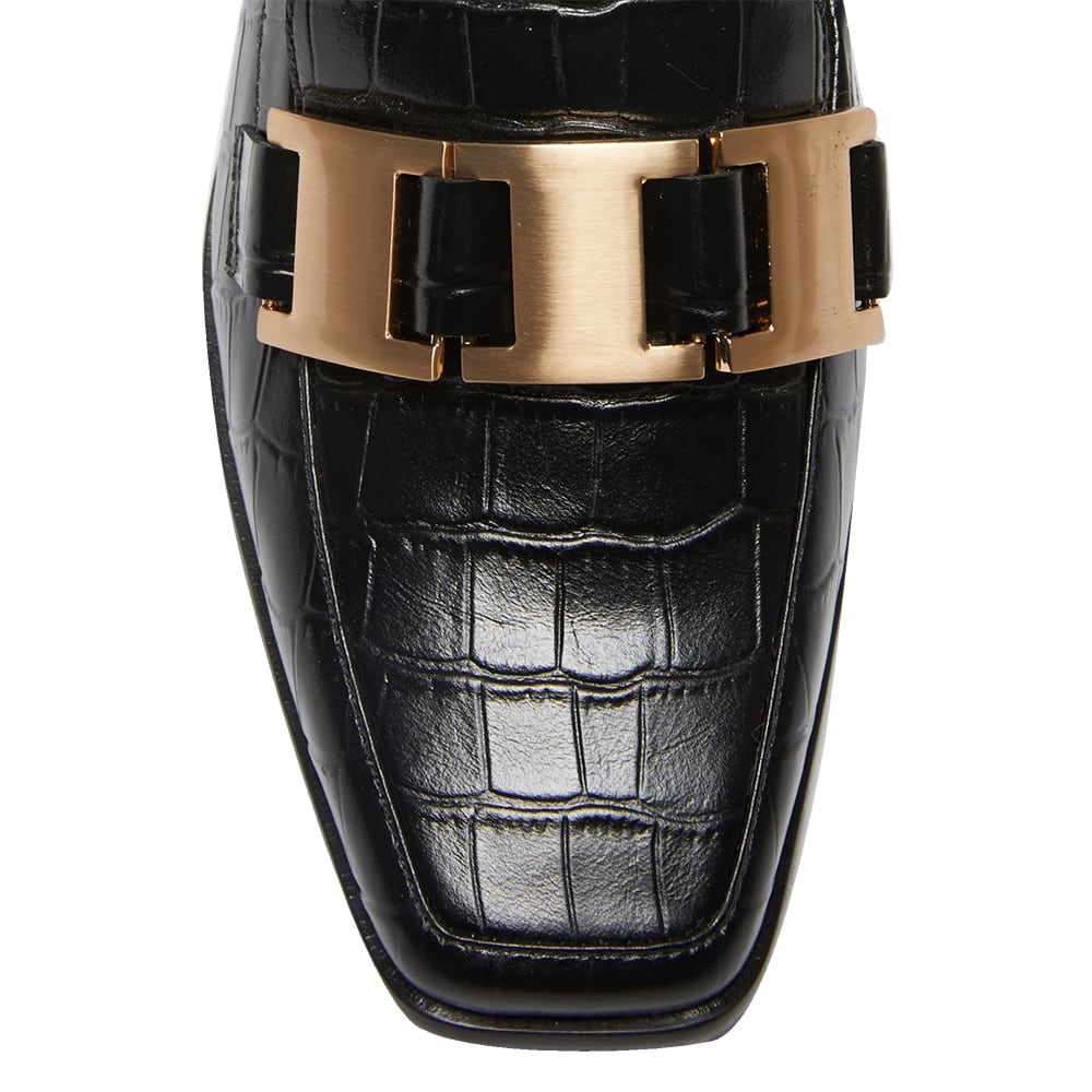 Gable Loafer in Black Croc
