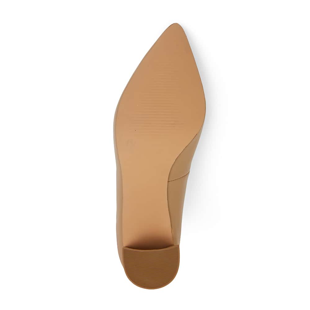 Gallery Heel in Camel Leather