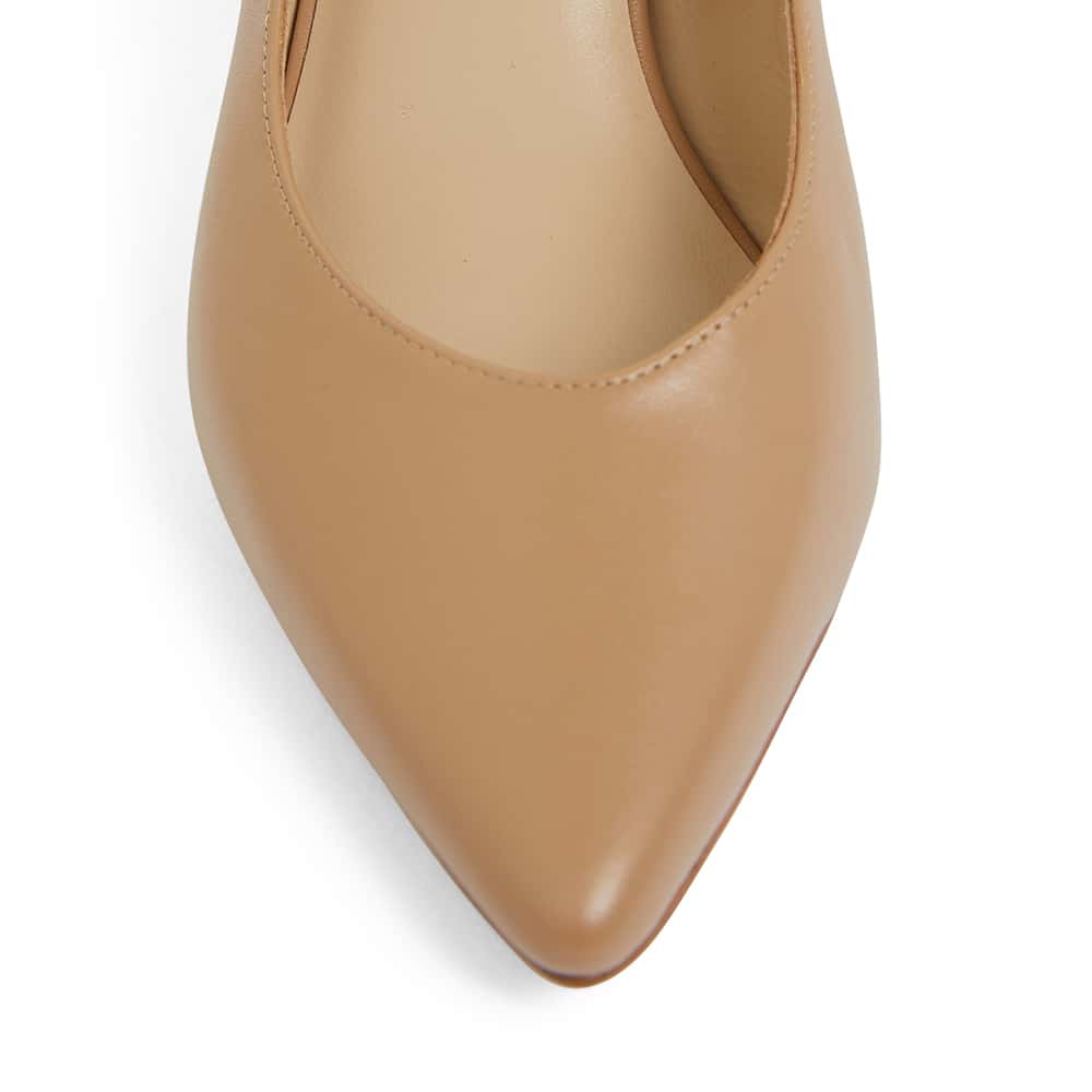 Gallery Heel in Camel Leather