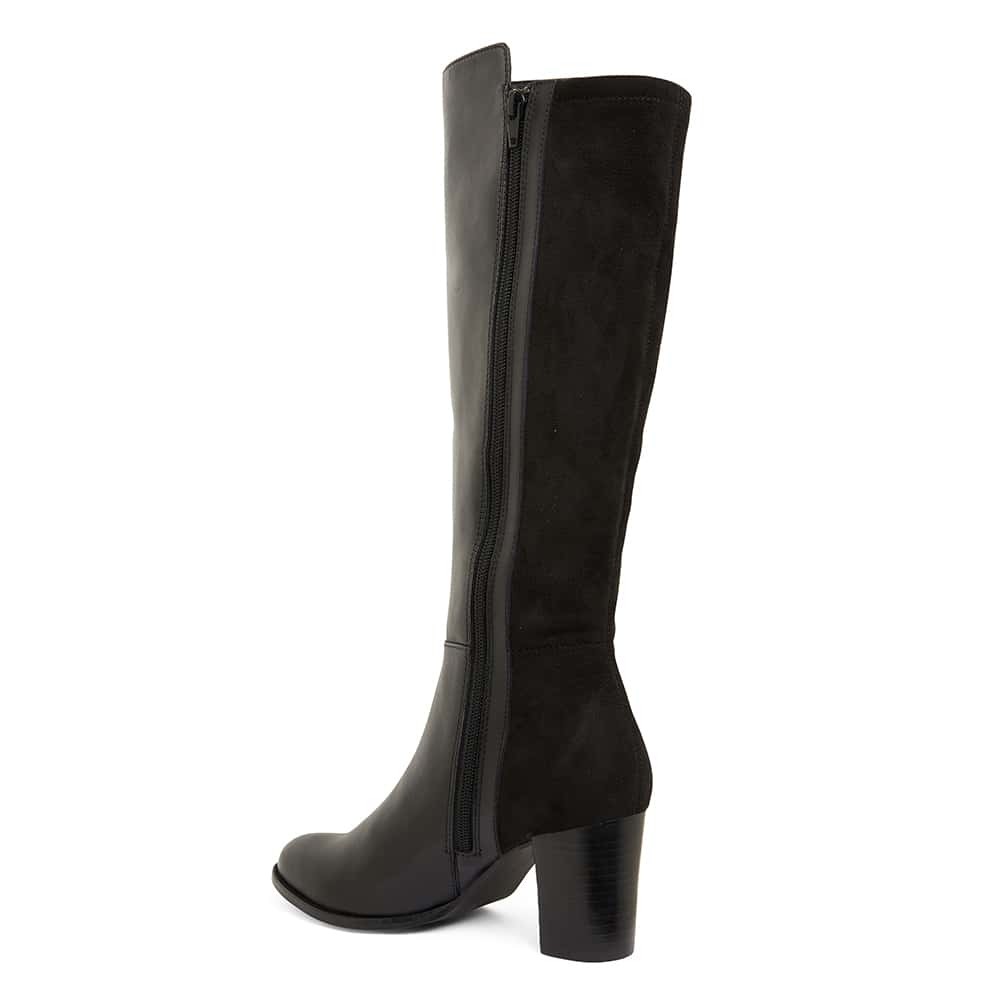 Gianna Boot in Black Leather
