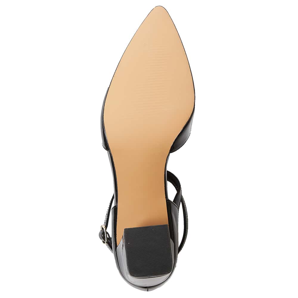 Gwyneth Heel in Black Patent