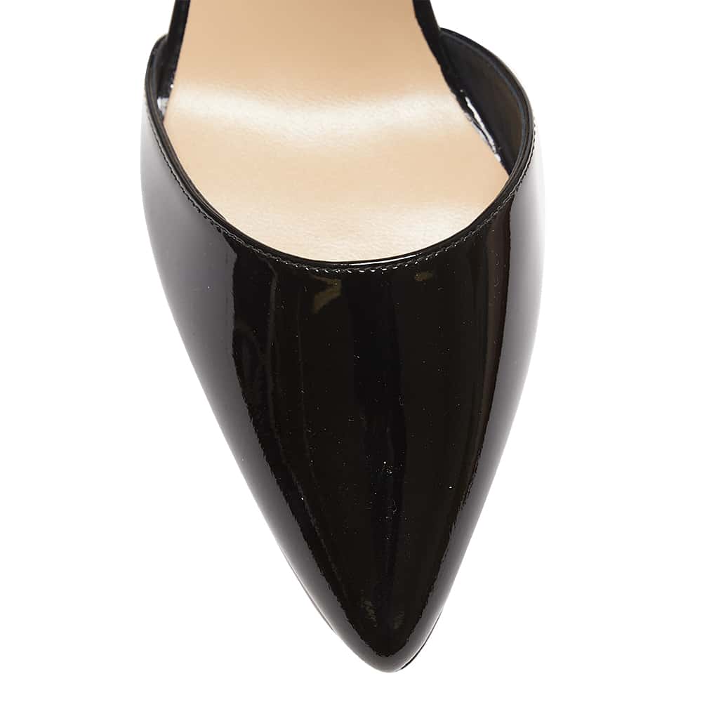 Gwyneth Heel in Black Patent