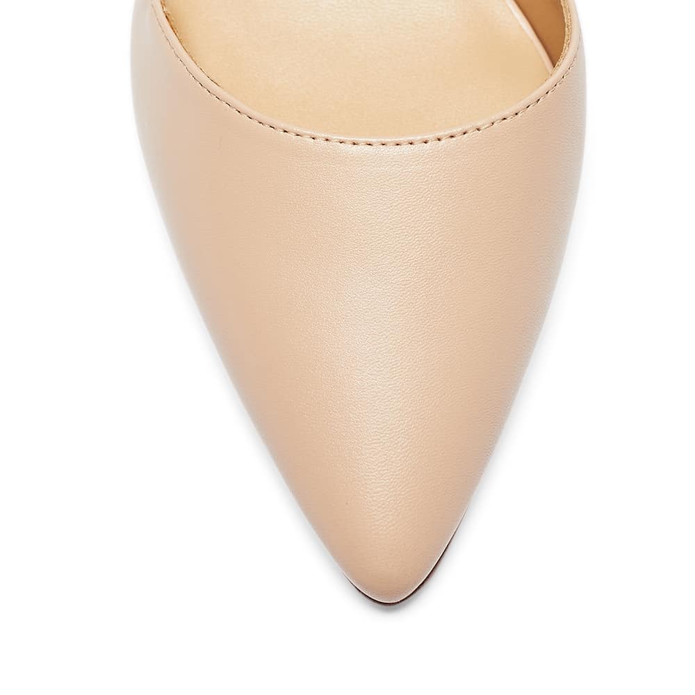 Gwyneth Heel in Blush Leather