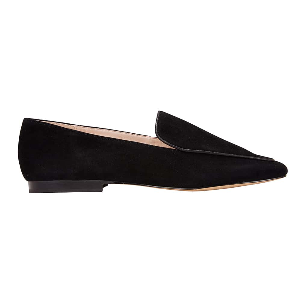 Haven Loafer in Black Suede