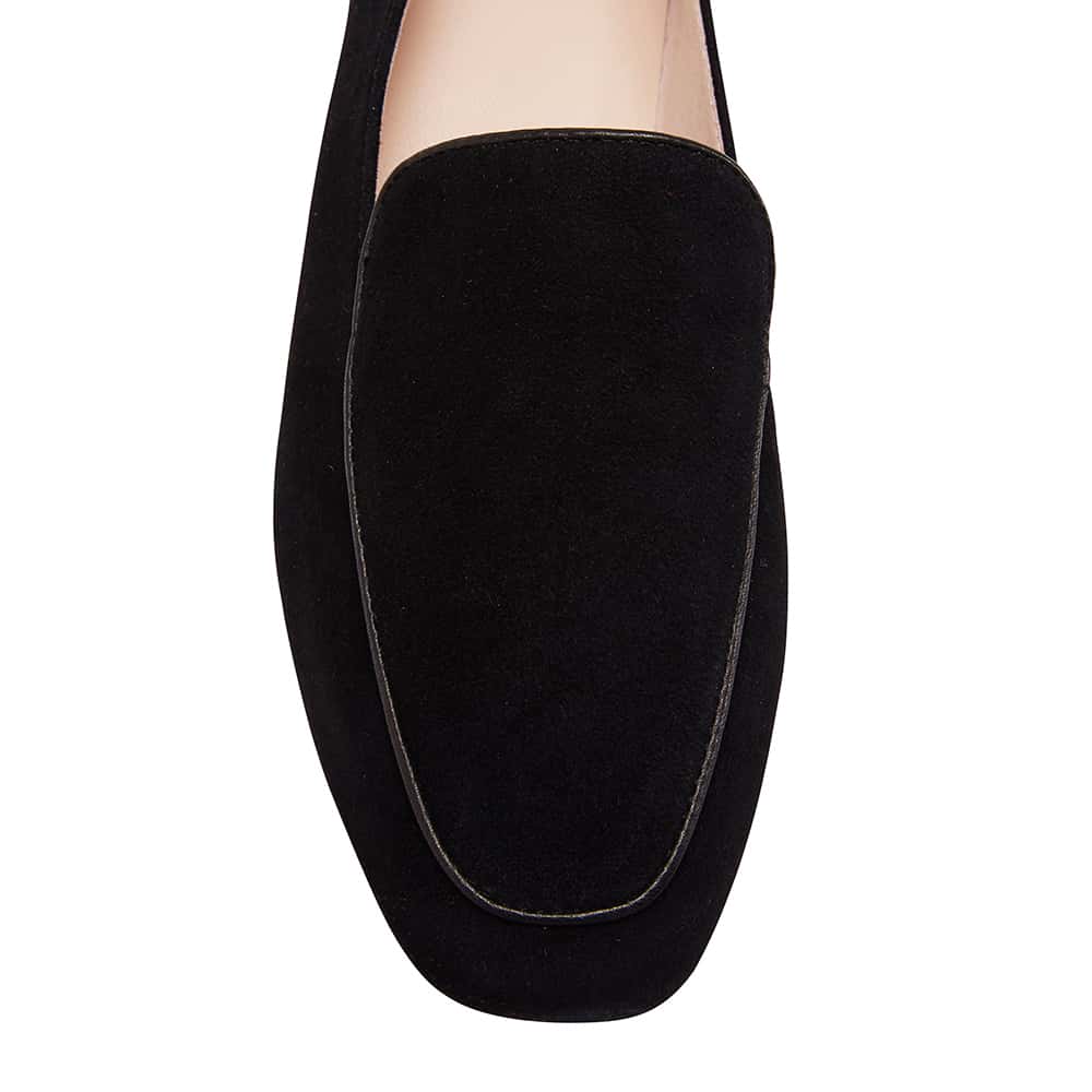 Haven Loafer in Black Suede