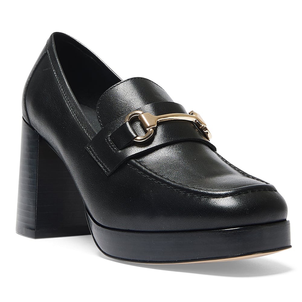 Heidi Loafer in Black Leather