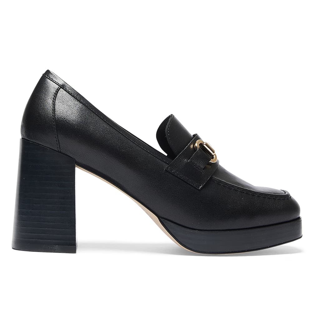Heidi Loafer in Black Leather
