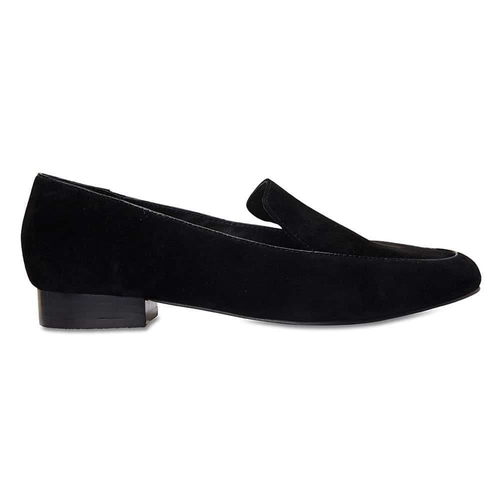 Holly Loafer in Black Suede